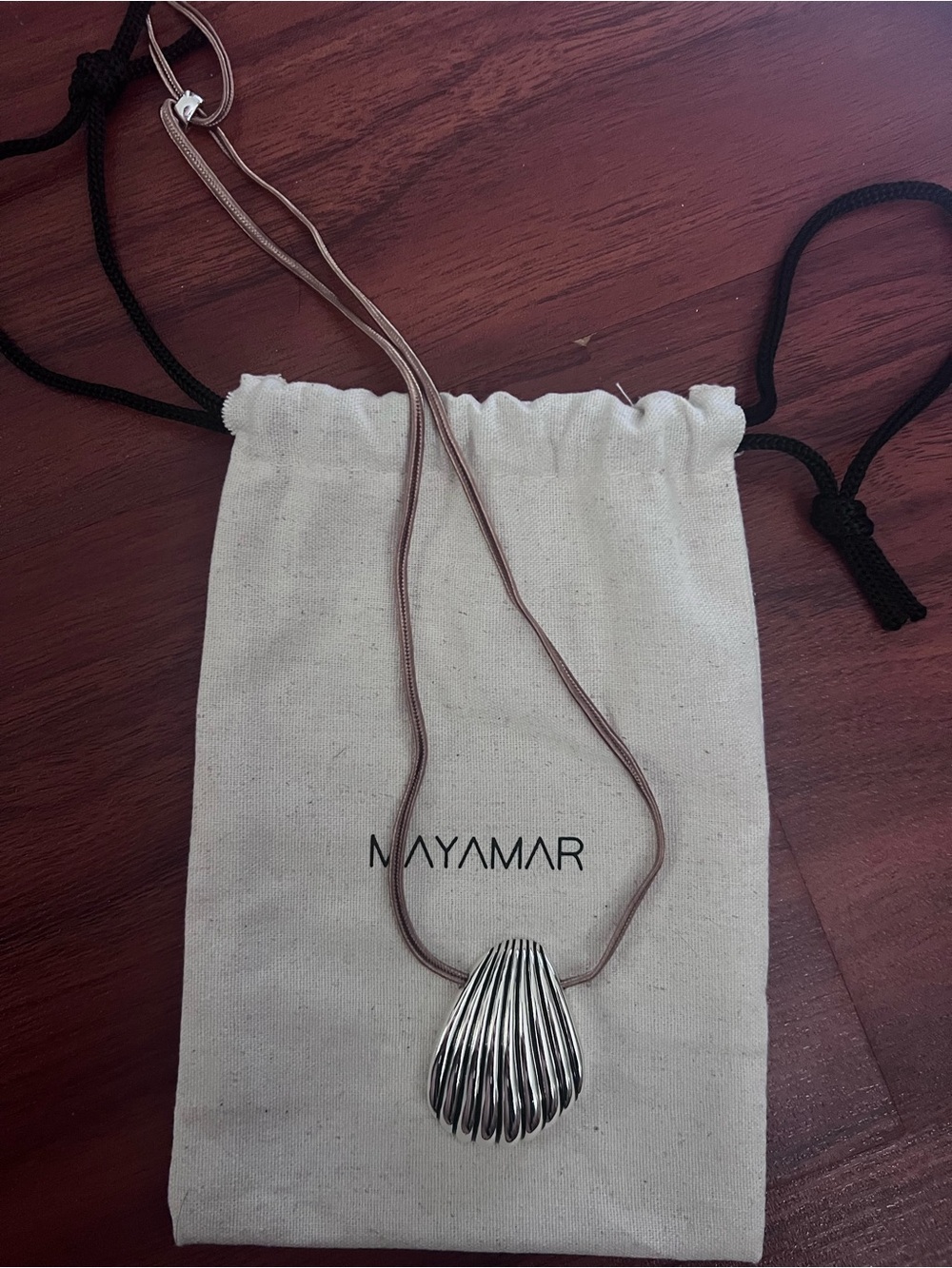Silver Shell Adjustable Necklace - Picture 7 of 7